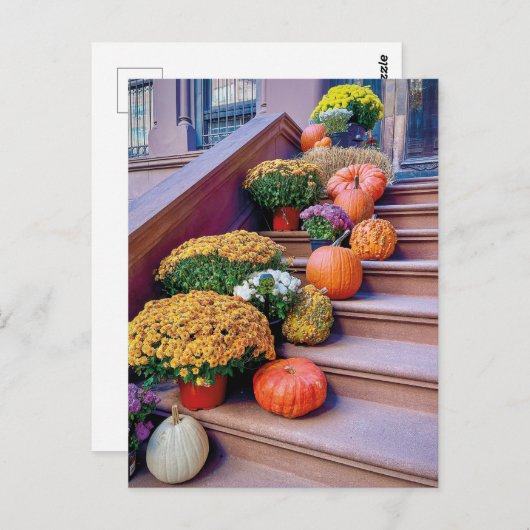 Happy Halloween Pumpkin Treairs New York Postcard Postkarte (Vorne/Hinten)