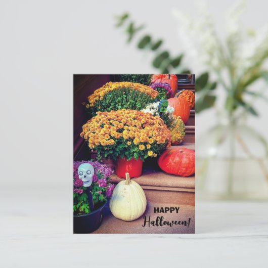 Happy Halloween Pumpkin Treairs New York Postcard Postkarte (Stehend Vorderseite)