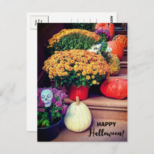 Happy Halloween Pumpkin Treairs New York Postcard Postkarte (Vorne/Hinten)