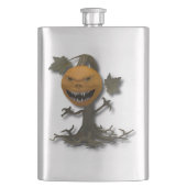 Happy Halloween Pumpkin Tree Flachmann (Vorderseite)