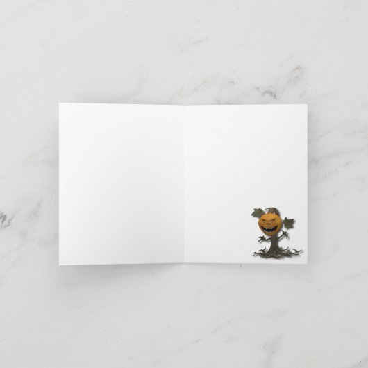 Happy Halloween Pumpkin Tree Karte (Innenseite)