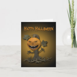 Happy Halloween Pumpkin Tree Karte