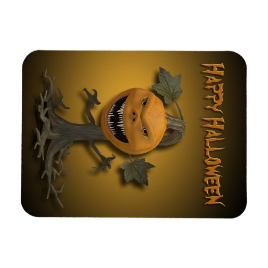 Happy Halloween Pumpkin Tree Magnet (Horizontal)