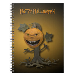 Happy Halloween Pumpkin Tree Notizblock