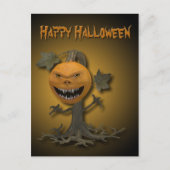 Happy Halloween Pumpkin Tree Postkarte (Vorderseite)