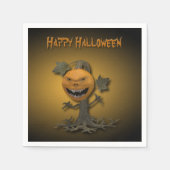 Happy Halloween Pumpkin Tree Serviette (Vorderseite)