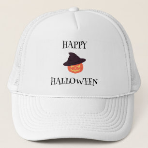 Happy Halloween Pumpkin Trucker Hat - Orange Jack Truckerkappe