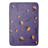 Happy Halloween Pumpkin und Fledermäuse Badematte (Vorderseite Vertikal)