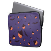 Happy Halloween Pumpkin und Fledermäuse Laptopschutzhülle (Vorderseite Links)