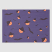 Happy Halloween Pumpkin und Fledermäuse Seidenpapier (Vorderseite)