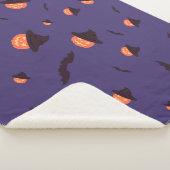 Happy Halloween Pumpkin und Fledermäuse Sherpadecke (3/4)