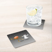 Happy Halloween Pumpkin und Ghost Rechteckiger Pappuntersetzer (Vor Ort)