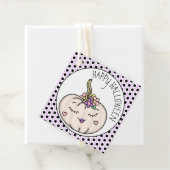 Happy Halloween | Pumpkin und Polka Dots Geschenkanhänger (Beispiel)