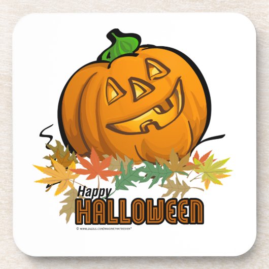 Happy Halloween Pumpkin Untersetzer (Vorderseite)