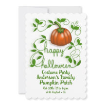 Happy Halloween Pumpkin Vine Costume Party