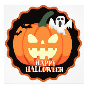 Happy Halloween Pumpkin Wall ART Fotodruck