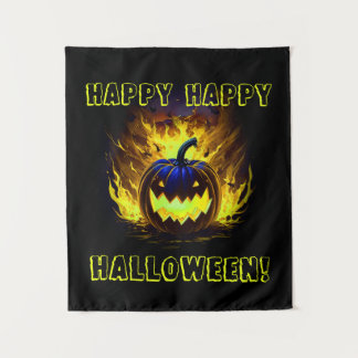 Happy Halloween Pumpkin Wandteppich