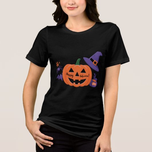 Happy Halloween Pumpkin Women's T - Shirt (Vorderseite)