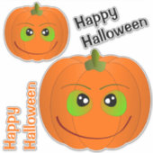 Happy Halloween Pumpkins Aufkleber (Vorderseite)