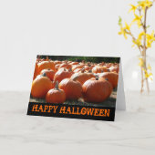 Happy Halloween Pumpkins Card Karte (Gelbe Blume)