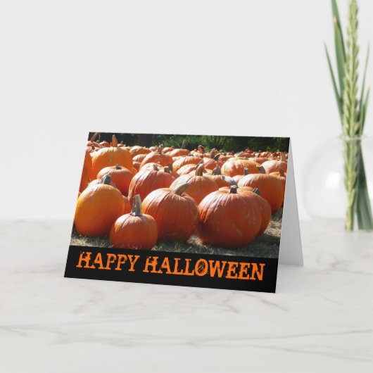 Happy Halloween Pumpkins Card Karte (Vorderseite)