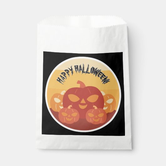 Happy Halloween! Pumpkins Favor Bags Geschenktütchen (Vorderseite)