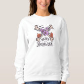 Happy Halloween Pumpkins Floral Sweatshirt (Vorderseite)
