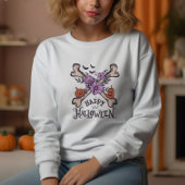 Happy Halloween Pumpkins Floral Sweatshirt