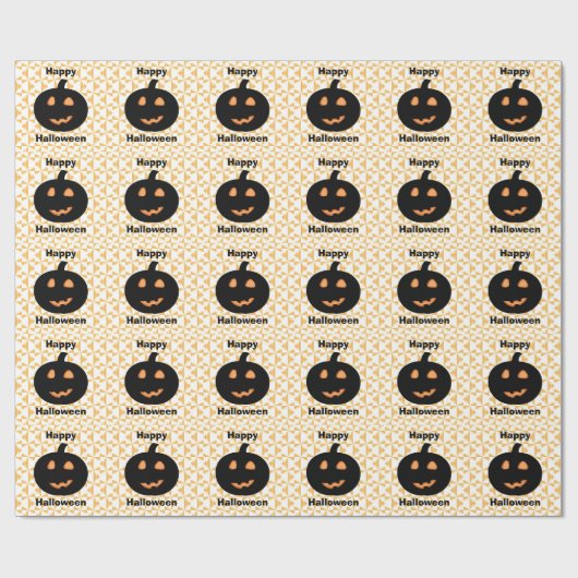 Happy Halloween Pumpkins Geschenkpapier (Flach)