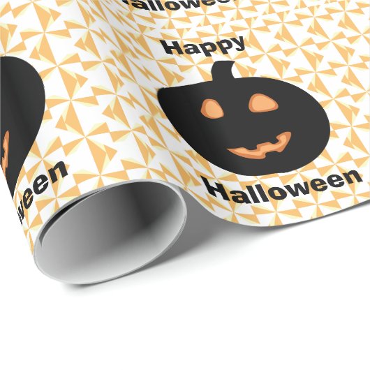 Happy Halloween Pumpkins Geschenkpapier (Rolleneckpunkt)