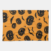 Happy Halloween Pumpkins Geschirrtuch (Horizontal)