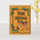 Happy Halloween Pumpkins Karte (Gelbe Blume)