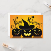 Happy Halloween Pumpkins Karte (Vorderseite/Rückseite Beispiel)