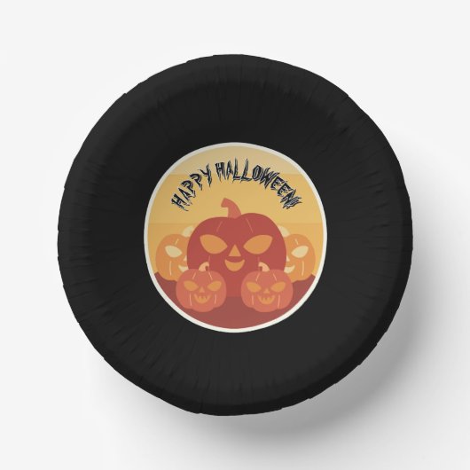 Happy Halloween! Pumpkins Paper Bowls Pappteller (Vorderseite)