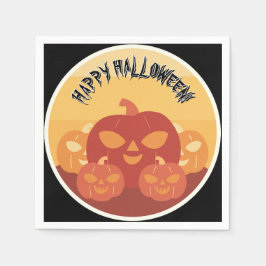 Happy Halloween! Pumpkins Paper Napkin Serviette