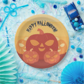 Happy Halloween! Pumpkins Paper Plate Pappteller (Party)