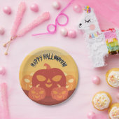 Happy Halloween! Pumpkins Paper Plate Pappteller (Party)
