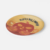 Happy Halloween! Pumpkins Paper Plate Pappteller (Schrägansicht)