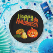 Happy Halloween Pumpkins Pappteller (Party)