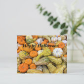 Happy Halloween Pumpkins Postcard Postkarte (Stehend Vorderseite)