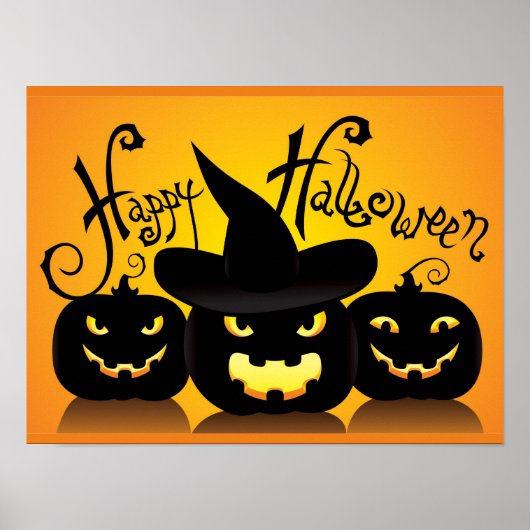 Happy Halloween Pumpkins Poster (Vorne)