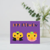 Happy Halloween Pumpkins Postkarte (Stehend Vorderseite)