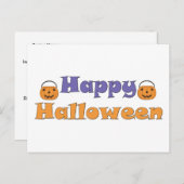 Happy Halloween Pumpkins Rezept Card Postkarte (Vorne/Hinten)