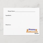 Happy Halloween Pumpkins Rezept Card Postkarte (Rückseite)