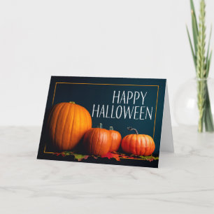 Happy Halloween Pumpkins Still Life Fotografy Feiertagskarte