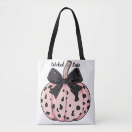 Happy Halloween Pumpkins und Bows rosa Coquette Tasche