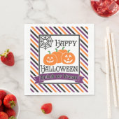 Happy Halloween, Pumpkins und Spiderweb Serviette (Beispiel)