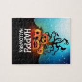 Happy Halloween! Pumpunder a creepy tree! Puzzle (Horizontal)