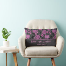 Happy Halloween Purple Pumpkin Family Name
