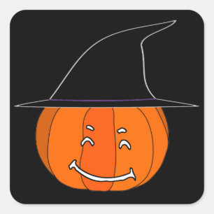 Happy Halloween Quadratischer Aufkleber